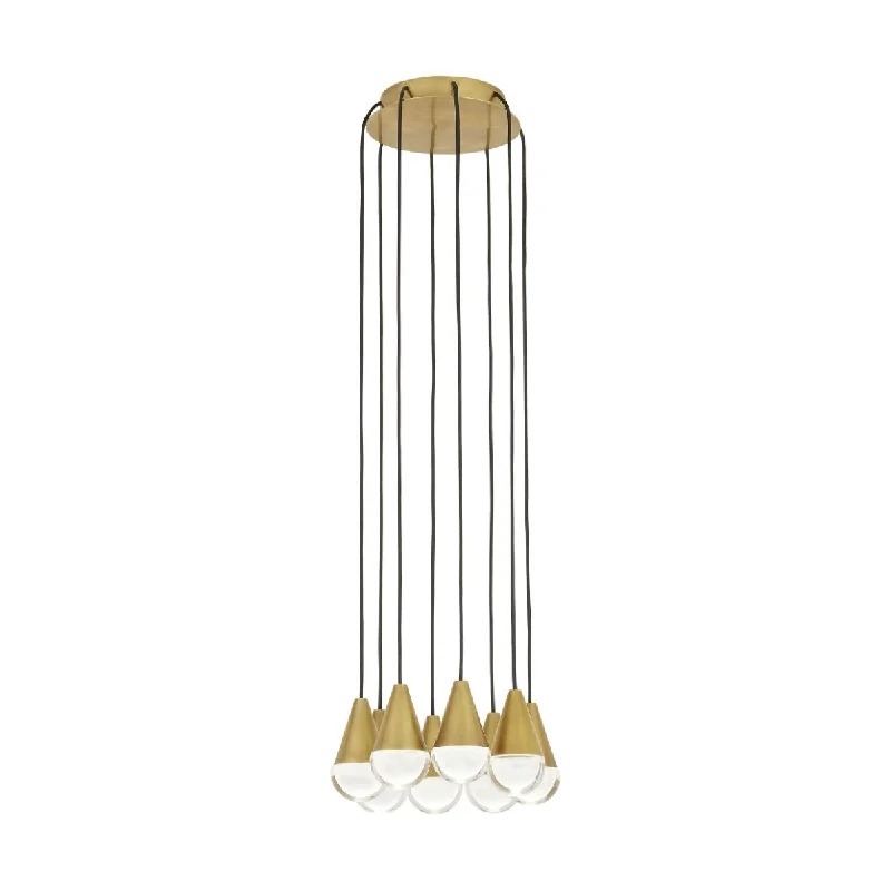 Color - Tunable Industrial Lighting for Special ApplicationsCUPOLA 8 Lights LED Chandelier 120-277V Natural Brass Finish Color - Tunable Industrial Lighting for Special ApplicationsCUPOLA 8 Lights LED Chandelier 120-277V Natural Brass Finish