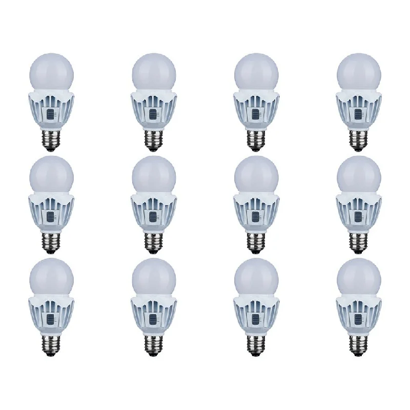 Industrial Flood Lighting for Outdoor Loading Docks20 Watt LED A21 - High Lumen Output - 27K/40K/50K CCT Selectable - Medium Base - White Finish - 120V-277V - 12-Pack