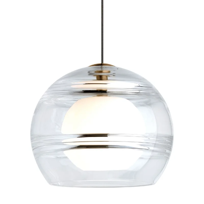 Industrial Wall - Mounted Lighting for Workshop WallsSedona 6 in. LED Pendant Light Satin Nickel Finish Clear Glass