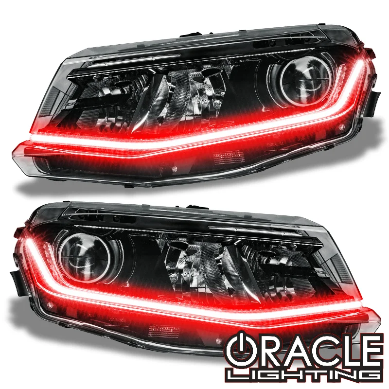 White track lighting for a clean lookORACLE Lighting 2016-2018 Chevrolet Camaro ColorSHIFT Surface Mount Headlight DRL Modules