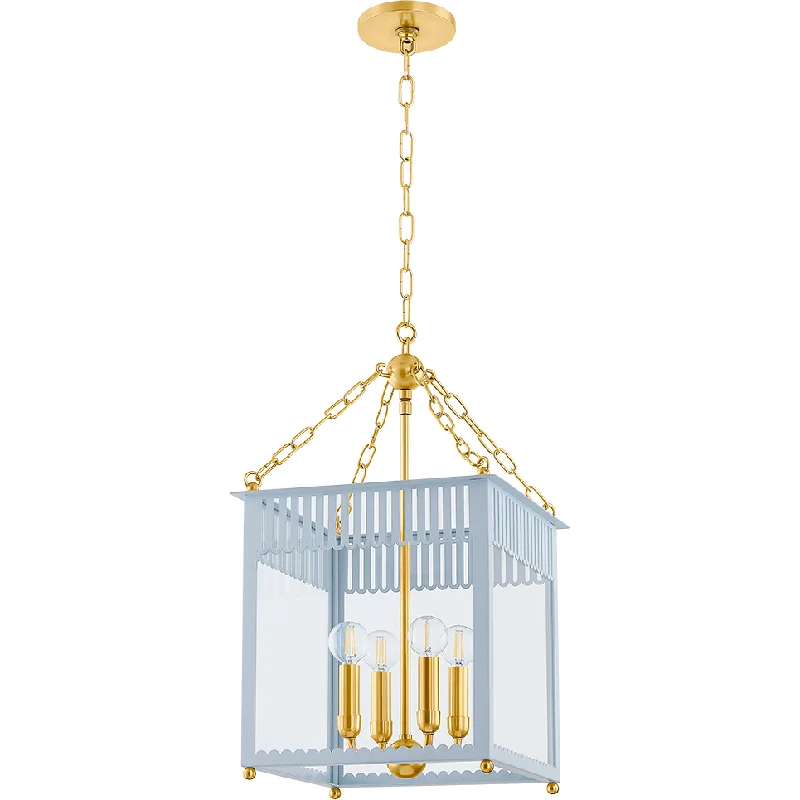 Track lighting with clear glass shadesRosalie 4-Light Lantern