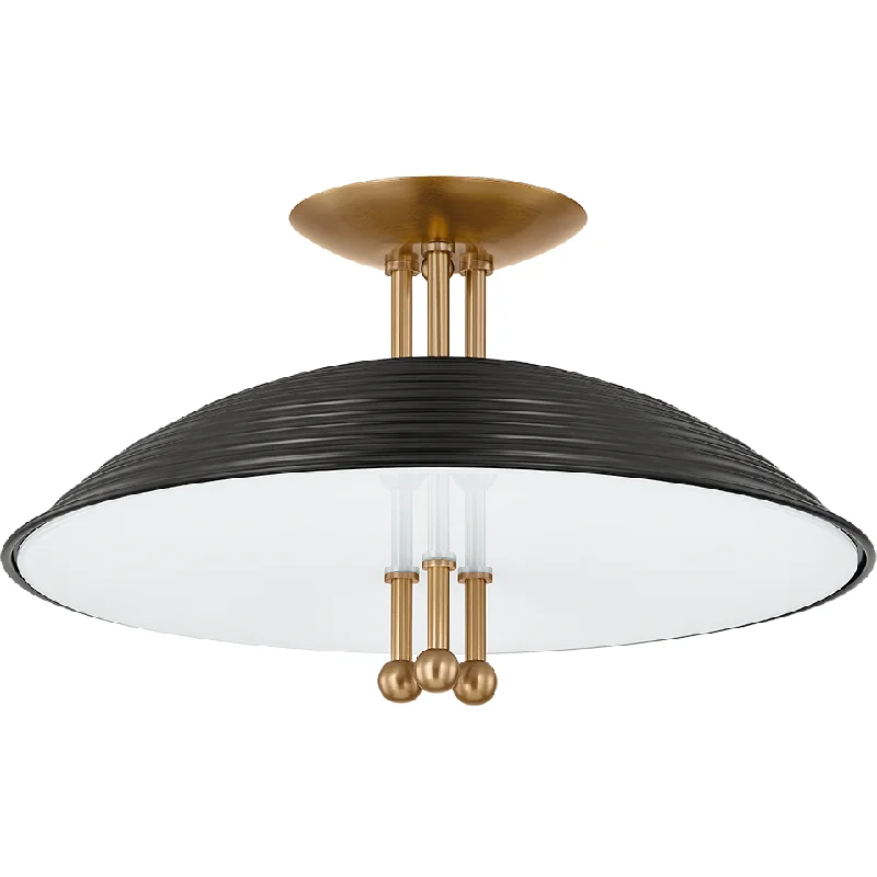 Track lighting for creating a focal pointLarkin 3-Light Semi Flush Mount