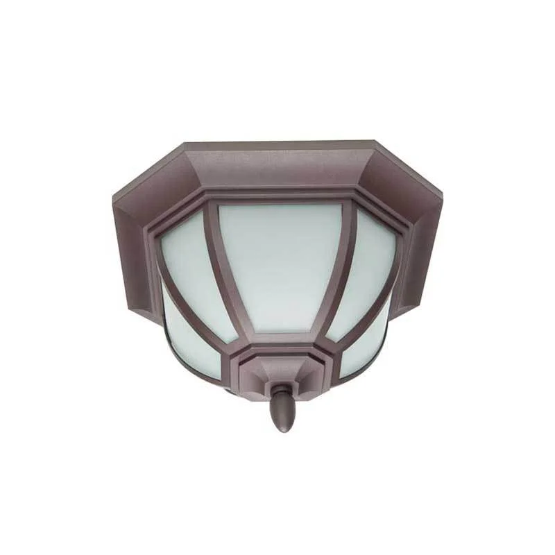 Track lighting with a decorative track designWave Lighting 561FM Cavalier Outdoor Ceiling Frosted Diffuser Bronze Fixture