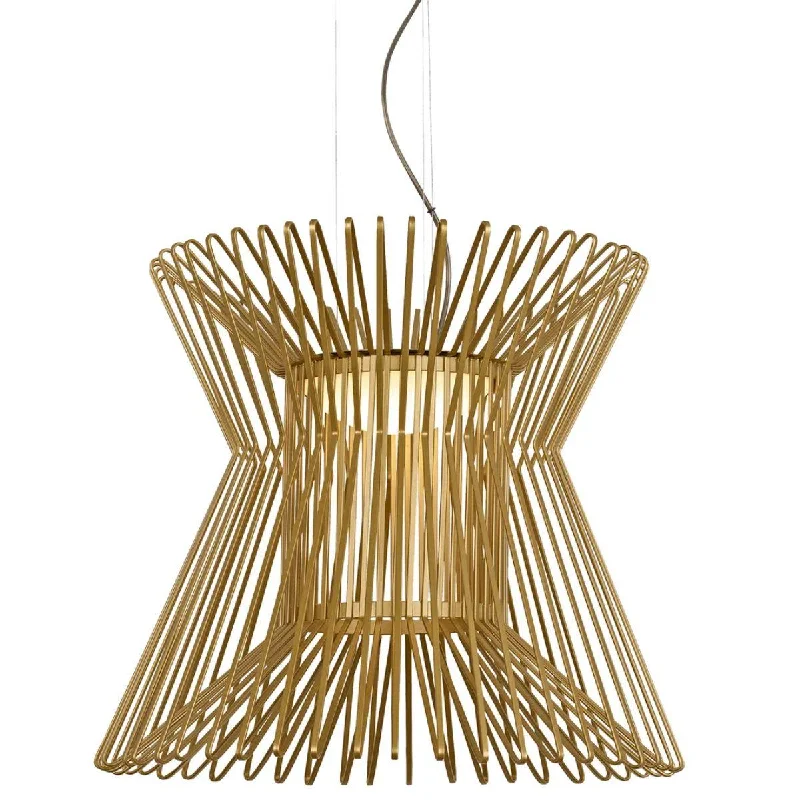 Industrial Flood Lighting for Outdoor Loading DocksSyrma 22 in. LED Pendant Light 3500K Gold finish Industrial Flood Lighting for Outdoor Loading DocksSyrma 22 in. LED Pendant Light 3500K Gold finish