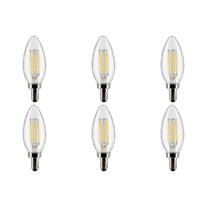 Industrial Task Lighting for Precision Workstations5.5W B11 LED - Clear - Candelabra base - 90 CRI - 4000K - 120V - 6-PACK Industrial Task Lighting for Precision Workstations5.5W B11 LED - Clear - Candelabra base - 90 CRI - 4000K - 120V - 6-PACK