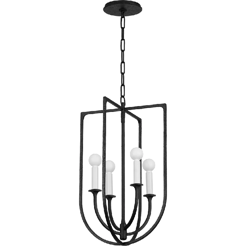 Track lighting with colored glass accentsKael 4-Light Lantern