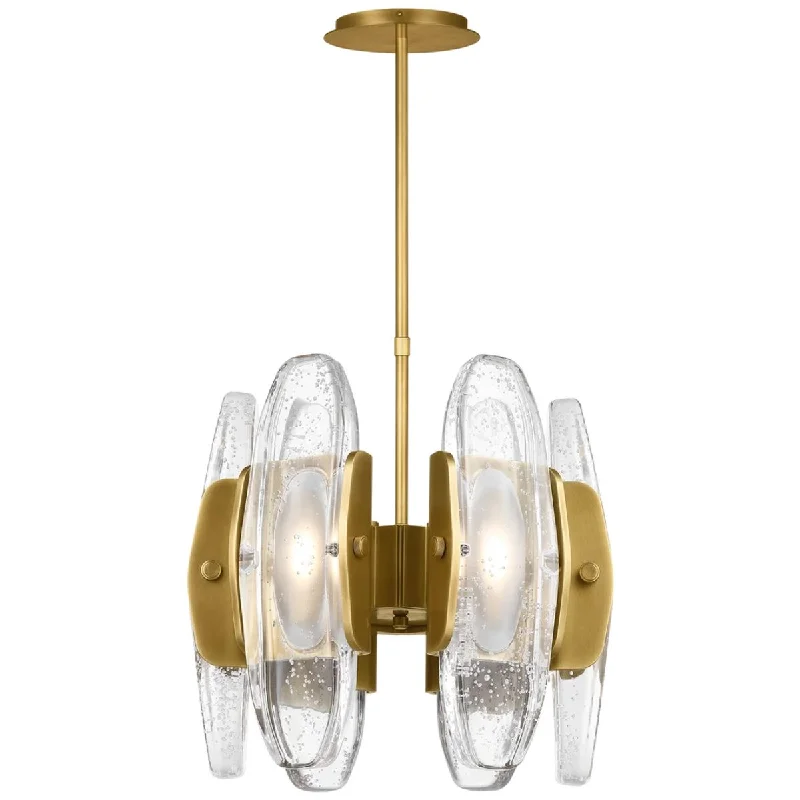 Adjustable Industrial Lighting for Flexible IlluminationWythe 16 in. 6 Lights LED Chandelier Brass finish