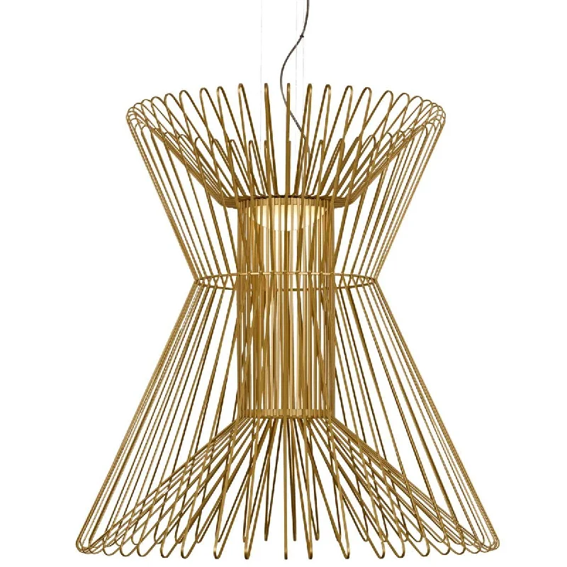 Industrial Pendant Lighting for Machine ShopsSyrma Grande36 in. LED Pendant Light 3500K Gold finish Industrial Pendant Lighting for Machine ShopsSyrma Grande36 in. LED Pendant Light 3500K Gold finish