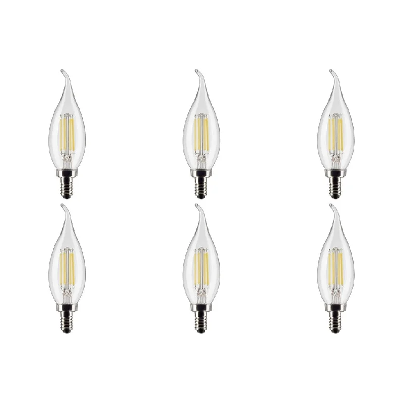 Industrial Lighting for Electronics Manufacturing5.5W CA10 LED - Clear - Candelabra base - 90 CRI - 3000K - 120V - 6-Pack Industrial Lighting for Electronics Manufacturing5.5W CA10 LED - Clear - Candelabra base - 90 CRI - 3000K - 120V - 6-Pack