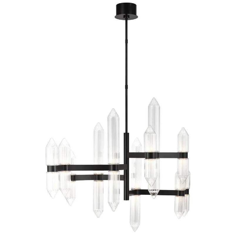 Adjustable Industrial Lighting for Flexible IlluminationLangston 47 in. LED Chandelier Dark Bronze finish Adjustable Industrial Lighting for Flexible IlluminationLangston 47 in. LED Chandelier Dark Bronze finish