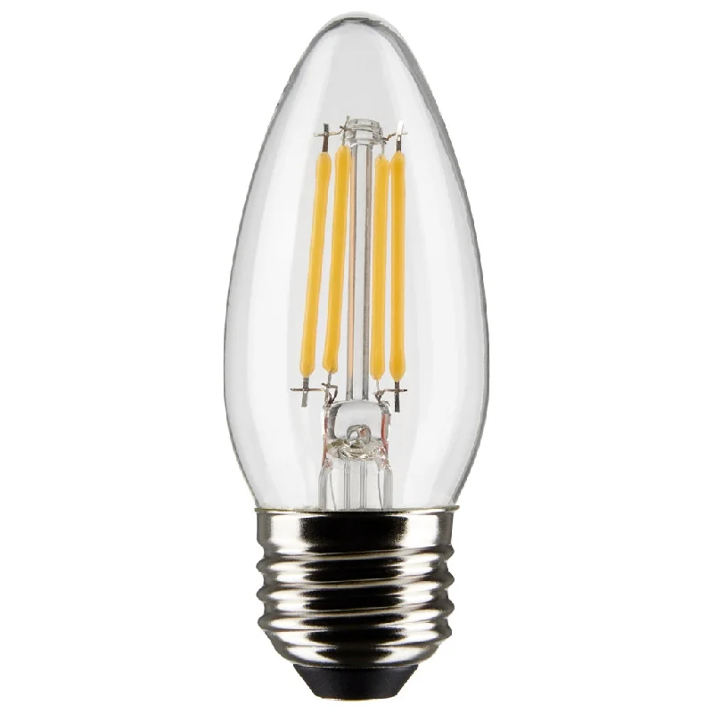 Industrial Ceiling - Mounted Lighting for Assembly Plants4 Watt B11 LED - Clear - Medium Base - 5000K - 120 Volt - 2-Pack - 12-Pack