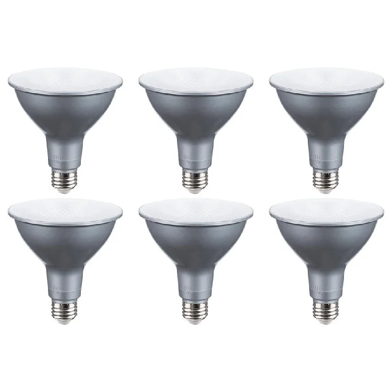 Industrial Exit Sign Lighting for Quick Evacuation19 Watt PAR38 High Lumen LED - 27K/30K/35K/40K/50K CCT Selectable - Medium Base - 120-277 Volt - 6-Pack