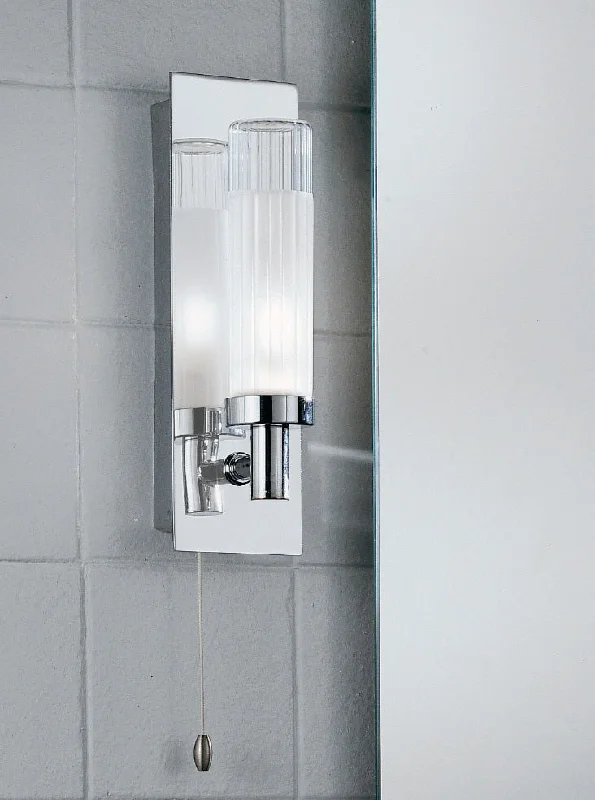 Track lighting with a brushed nickel finishbohemian wall lamps with colorful glass for an eclectic hallwayIdyllic 1Lt Bathroom Wall Light IP44 Track lighting with a brushed nickel finishbohemian wall lamps with colorful glass for an eclectic hallwayIdyllic 1Lt Bathroom Wall Light IP44