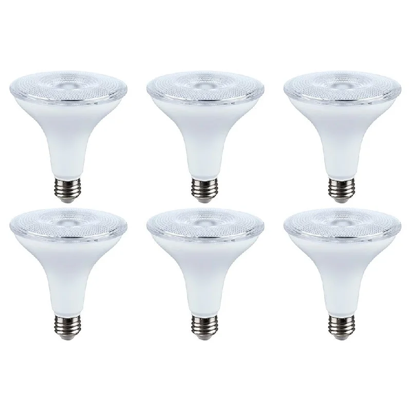 Industrial Lighting for Electronics Manufacturing14 Watt Dusk to Dawn LED - PAR38 - 5000K - Medium Base - White Finish - 120 Volt - 6-Pack Industrial Lighting for Electronics Manufacturing14 Watt Dusk to Dawn LED - PAR38 - 5000K - Medium Base - White Finish - 120 Volt - 6-Pack