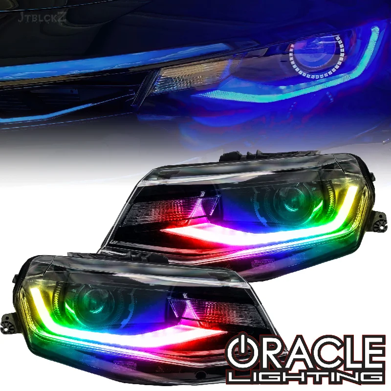 Track lighting with swivel heads for precise aimingORACLE Lighting 2016-2018 Chevrolet Camaro Dynamic ColorSHIFT Headlight DRL Upgrade Kit Track lighting with swivel heads for precise aimingORACLE Lighting 2016-2018 Chevrolet Camaro Dynamic ColorSHIFT Headlight DRL Upgrade Kit