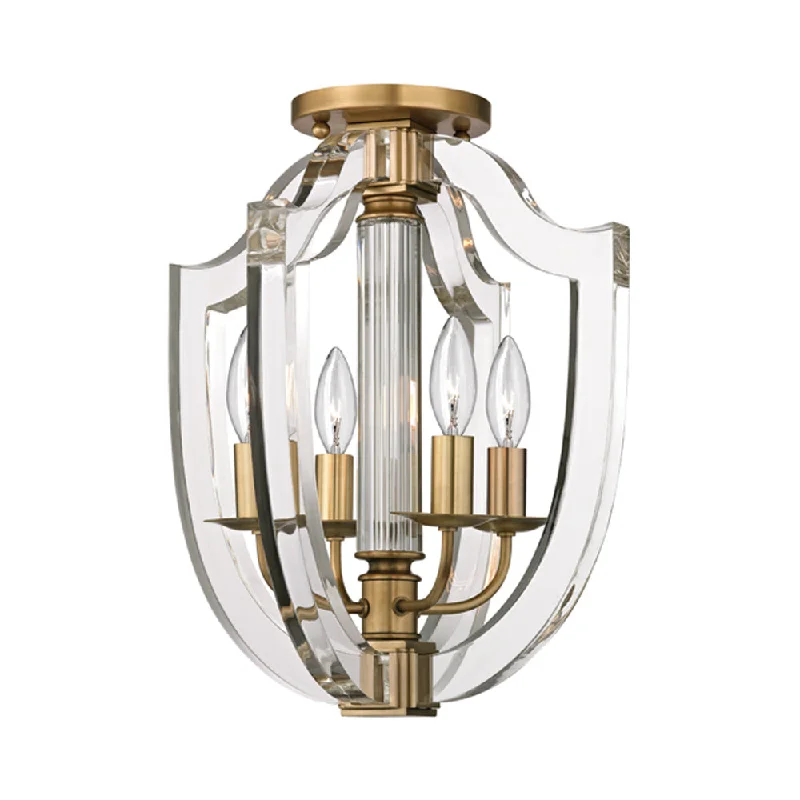 Rustic track lighting for farmhouse decorArietta Semi-Flush Mount Ceiling Light