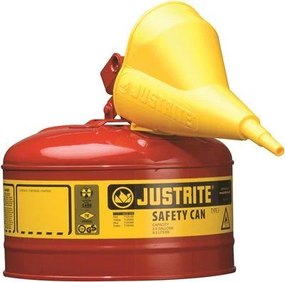 Outdoor - rated track lighting for patiosJustrite Type I Safety Cans For Flammables 2.5 Gallon Red With Funnel