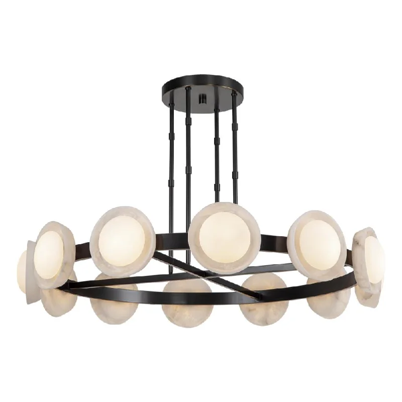 LED Chandeliers for Energy - Efficient LightingLED Chandeliers for Energy - Efficient LightingAlonso 50-in Urban Bronze/Alabaster LED Chandeliers