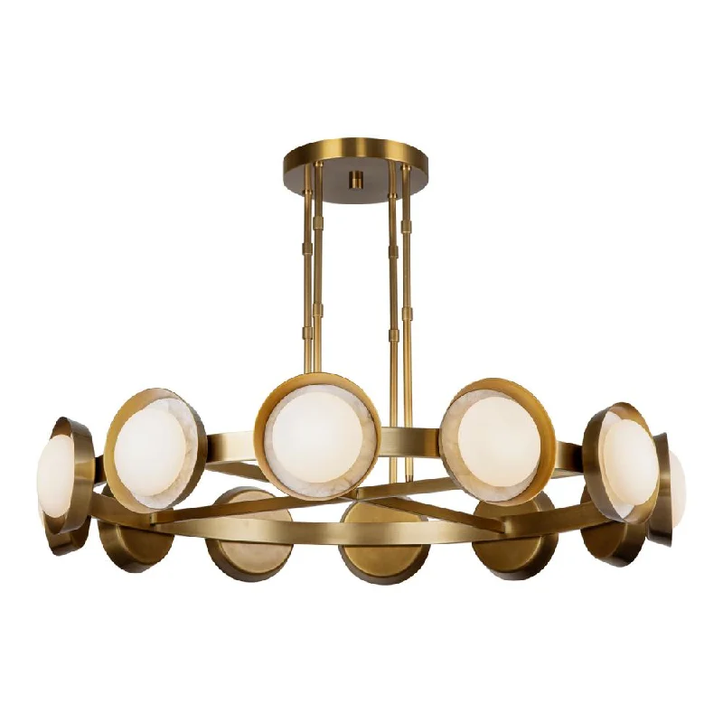 Chandeliers for High Ceilings to Fill Vertical SpaceChandeliers for High Ceilings to Fill Vertical SpaceAlonso 50-in Vintage Brass LED Chandeliers