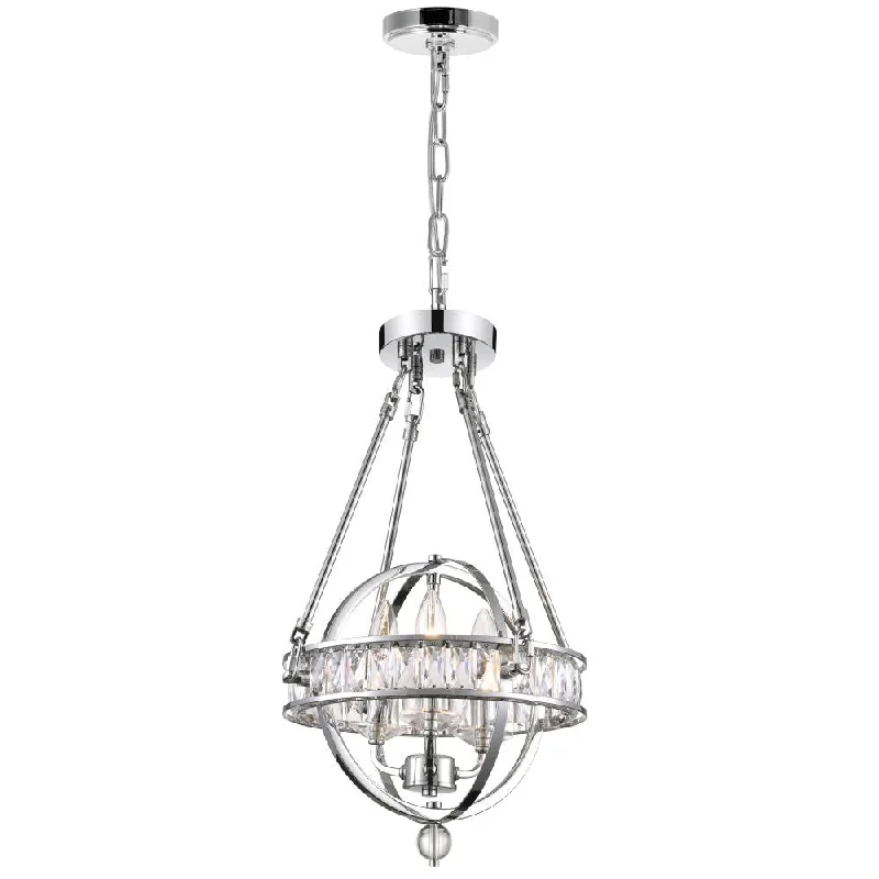 Victorian - Inspired Chandeliers with Ornate DetailsVictorian - Inspired Chandeliers with Ornate DetailsArkansas 3 Light Mini Chandelier With Chrome Finish