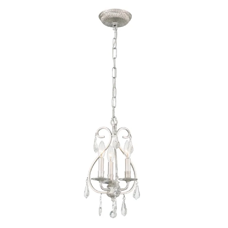 French Country Chandeliers with a Romantic AuraFrench Country Chandeliers with a Romantic AuraAshton 3 Light Hand Cut Crystal Olde Silver Mini Chandelier