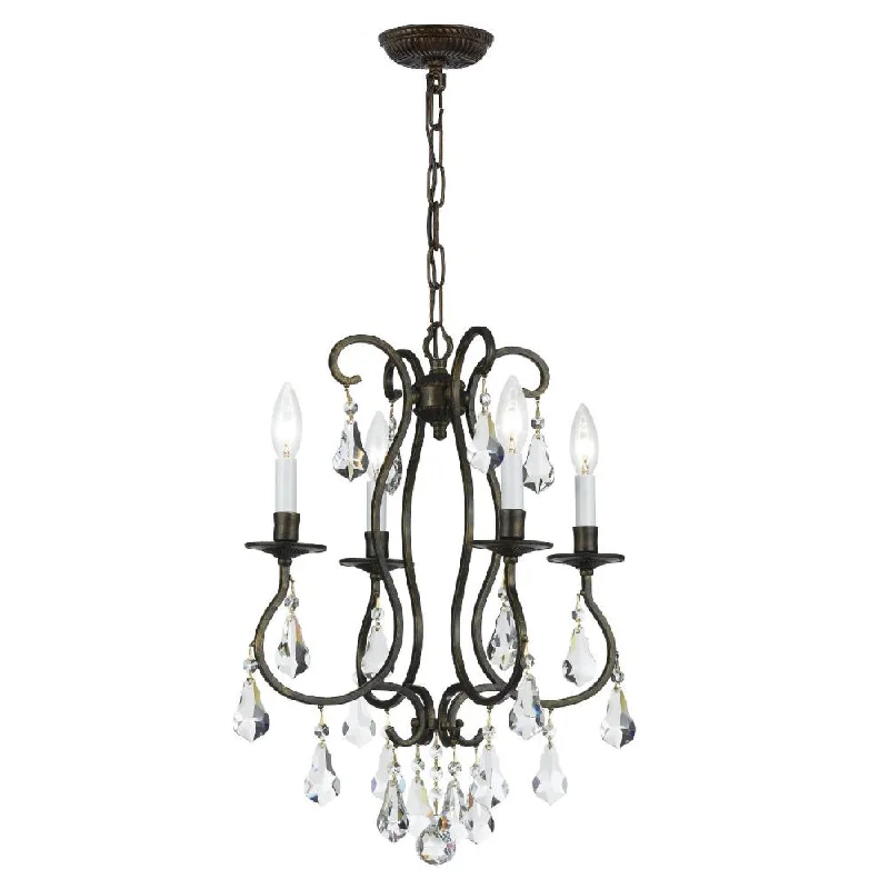 Chandeliers with Pendant Lights for a Stylish LookChandeliers with Pendant Lights for a Stylish LookAshton 4 Light Swarovski Strass Crystal English Bronze Mini Chandelier