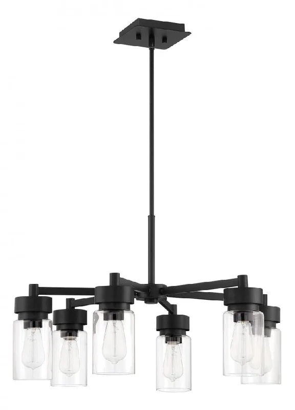 Chandeliers with Metal Frames in Copper FinishChandeliers with Metal Frames in Copper FinishBennet 6 Light Outdoor Chandelier in Midnight