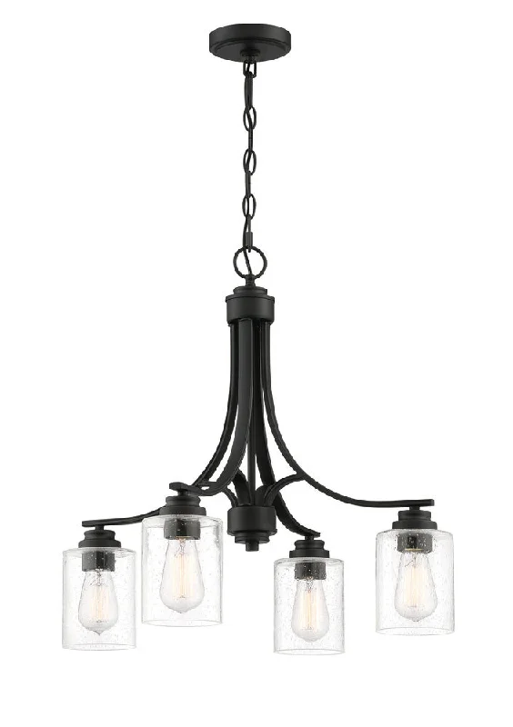 Chandeliers with Metal Frames in Gold FinishChandeliers with Metal Frames in Gold FinishBolden 4 Light Chandelier in Flat Black