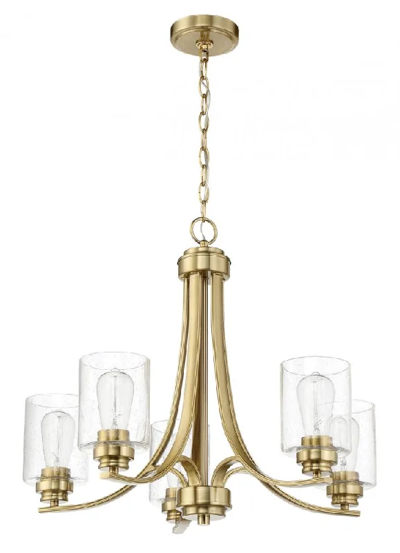 Rustic Wood Chandeliers for Country - Style HousesRustic Wood Chandeliers for Country - Style HousesBolden 5 Light Chandelier in Satin Brass