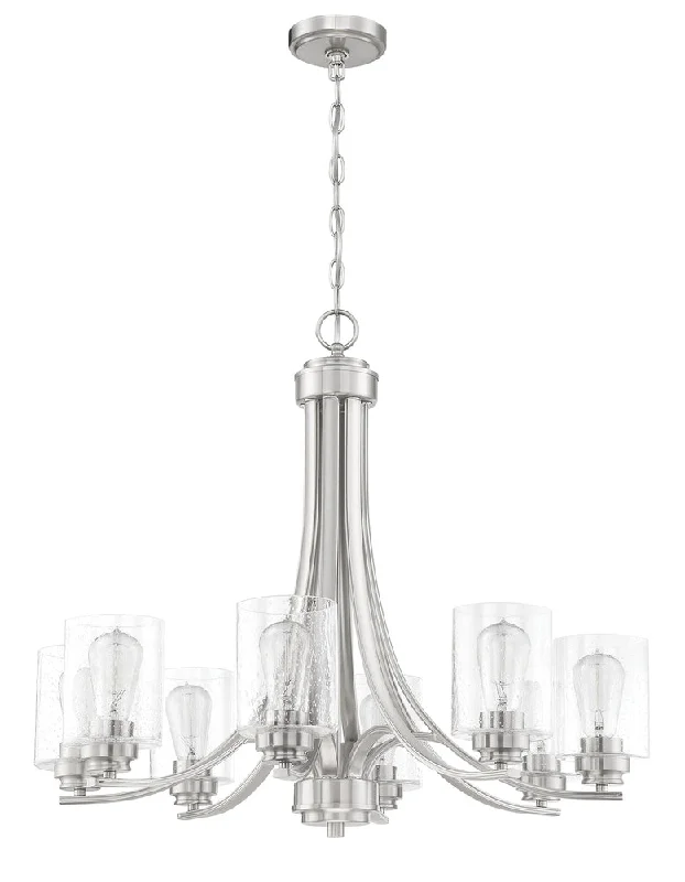 Minimalist Chandeliers for Sleek and Simple InteriorsMinimalist Chandeliers for Sleek and Simple InteriorsBolden 8 Light Chandelier in Brushed Polished Nickel
