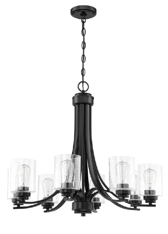Chandeliers with Metal Frames in Silver FinishChandeliers with Metal Frames in Silver FinishBolden 8 Light Chandelier in Flat Black