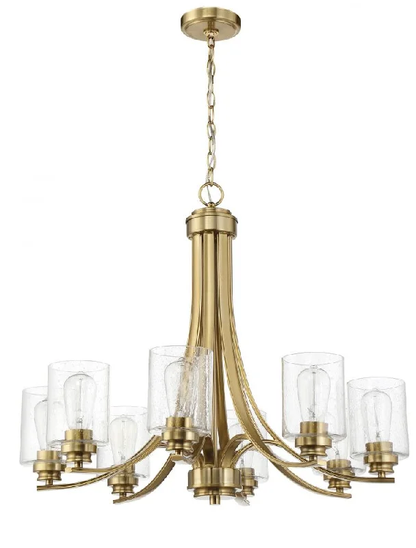 Chandeliers with Adjustable Height for Custom InstallationChandeliers with Adjustable Height for Custom InstallationBolden 8 Light Chandelier in Satin Brass