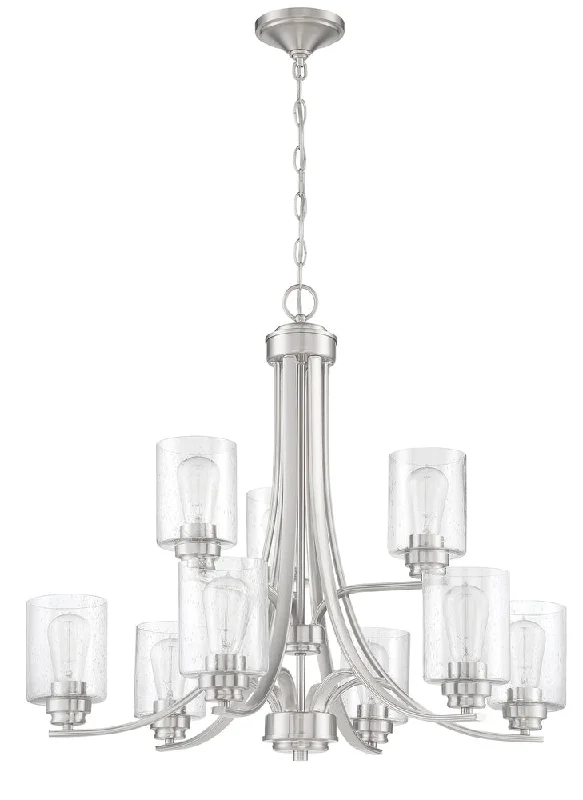 Chandeliers with Candle - Style Bulbs for a Classic AestheticChandeliers with Candle - Style Bulbs for a Classic AestheticBolden 9 Light Chandelier in Brushed Polished Nickel