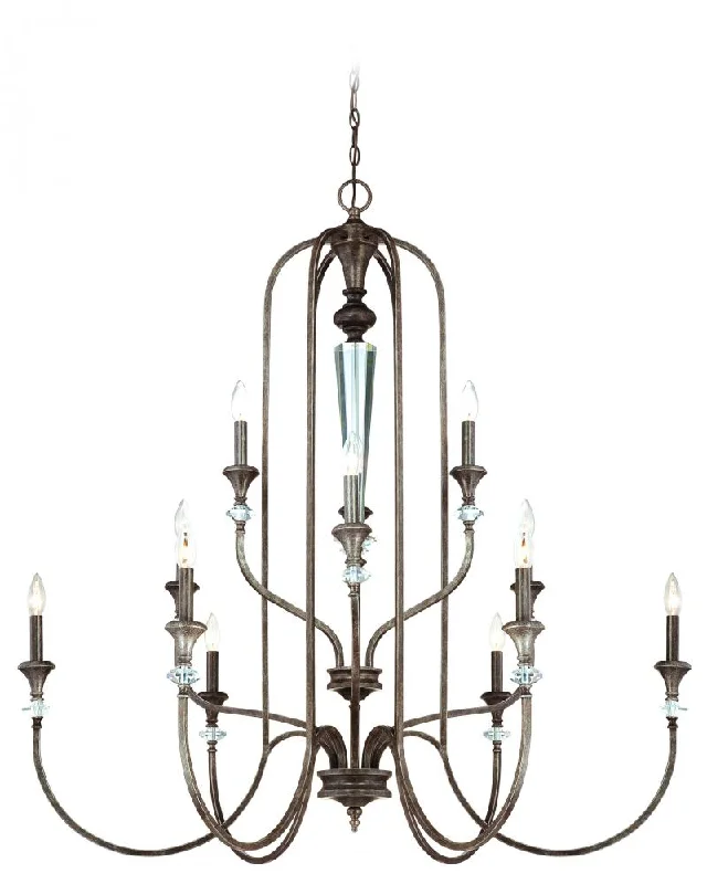 Oversized Chandeliers as a Statement Piece in Living RoomsOversized Chandeliers as a Statement Piece in Living RoomsBoulevard 12 Light Chandelier in Mocha Bronze/Silver Accents