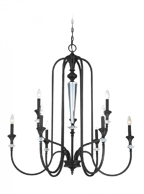 Industrial Iron Chandeliers for Loft - Inspired SpacesIndustrial Iron Chandeliers for Loft - Inspired SpacesBoulevard 9 Light Chandelier in Mocha Bronze/Silver Accents