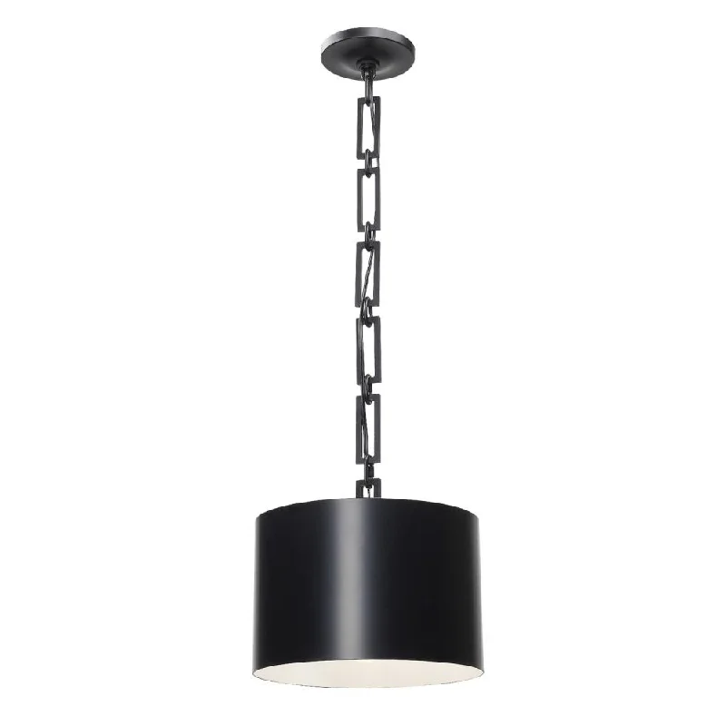 Chandeliers with Frosted Glass for a Softer Light DiffusionChandeliers with Frosted Glass for a Softer Light DiffusionBrian Patrick Flynn Alston 1 Light Matte Black + White Mini Pendant