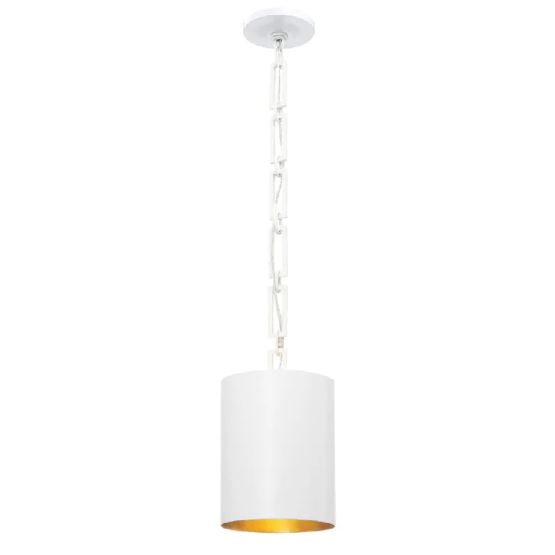 Chandeliers with Metal Frames in Bronze FinishChandeliers with Metal Frames in Bronze FinishBrian Patrick Flynn Alston 1 Light Matte White + Antique Gold Mini Pendant