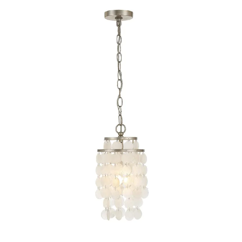 Modern Crystal Chandeliers for Contemporary HomesModern Crystal Chandeliers for Contemporary HomesBrielle 1 Light Antique Silver Mini Pendant