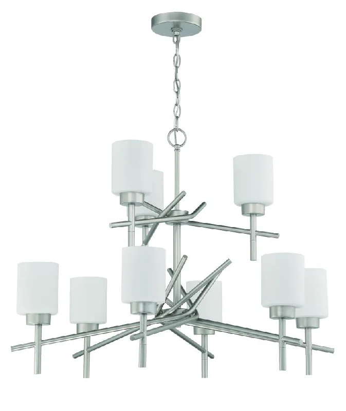 Chandeliers with Murano Glass for a High - End Artistic TouchChandeliers with Murano Glass for a High - End Artistic TouchCadence 9 Light Chandelier in Satin Nickel