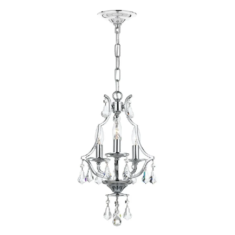 Art Deco Chandeliers for a Retro - Glam LookArt Deco Chandeliers for a Retro - Glam LookCedar 3 Light Swarovski Strass Crystal Polished Chrome Mini Chandelier