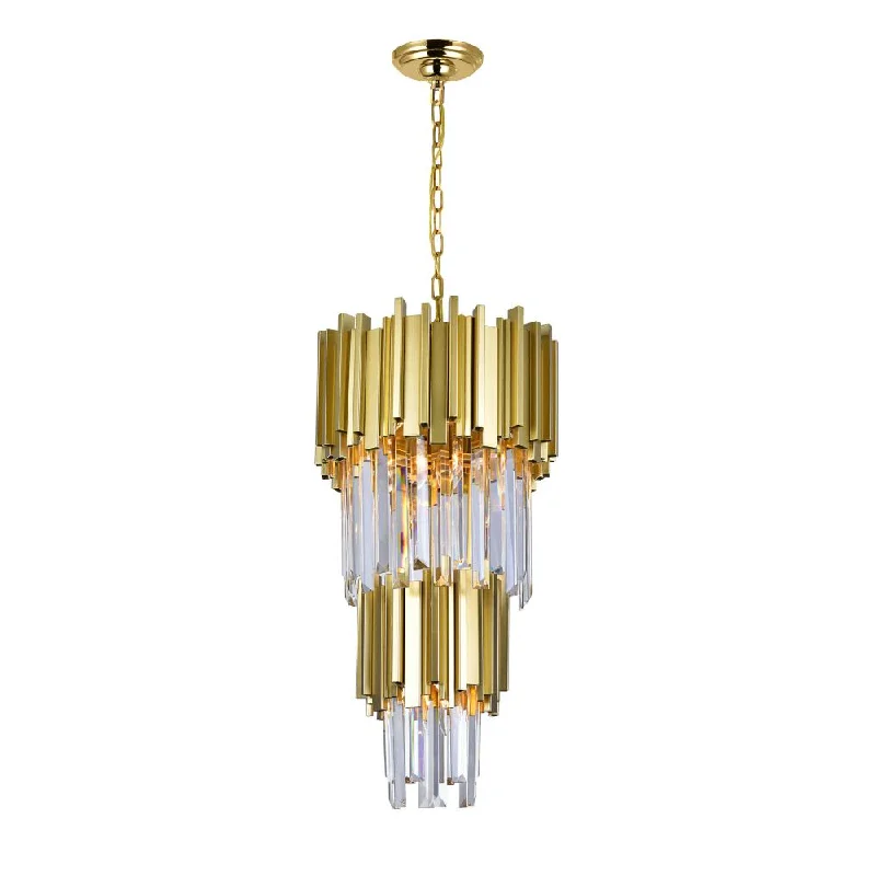 Chandeliers with Clear Crystal for a Sparkling EffectChandeliers with Clear Crystal for a Sparkling EffectDeco 4 Light Down Mini Chandelier With Medallion Gold Finish