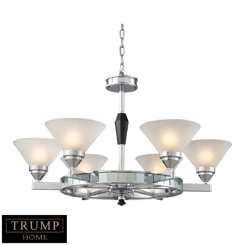 Chandeliers with Metal Frames in Bronze FinishChandeliers with Metal Frames in Bronze FinishMercer Six Light Chandelier