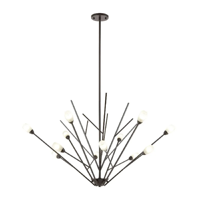 Chandeliers with Metal Frames in Copper FinishChandeliers with Metal Frames in Copper FinishOcotillo 12 Light Chandelier