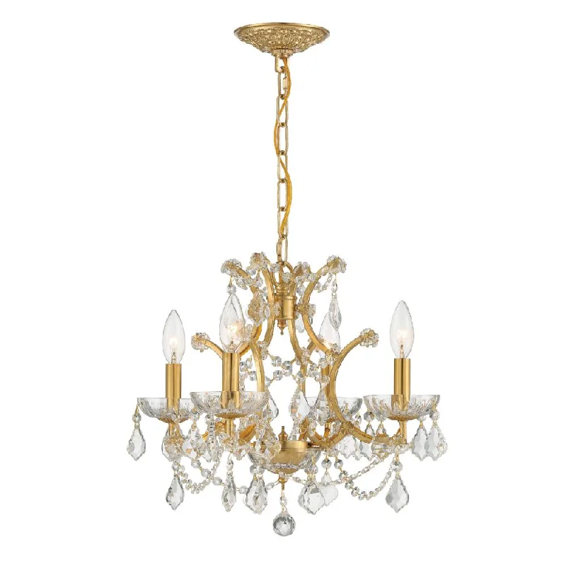 Oversized Chandeliers as a Statement Piece in Living RoomsOversized Chandeliers as a Statement Piece in Living RoomsFilmore 4 Light Hand Cut Crystal Antique Gold Mini Chandelier
