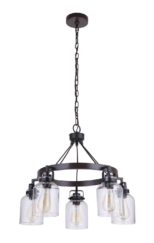 Modern Crystal Chandeliers for Contemporary HomesModern Crystal Chandeliers for Contemporary HomesFoxwood 5 Light Chandelier in Flat Black/Dark Teak