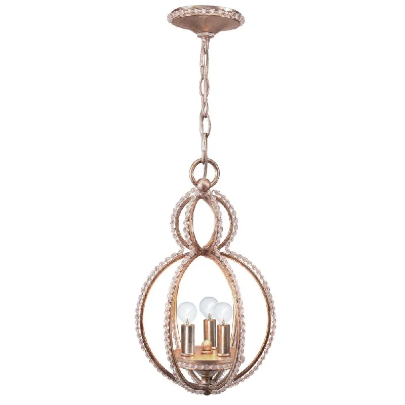 Chandeliers with Candle - Style Bulbs for a Classic AestheticChandeliers with Candle - Style Bulbs for a Classic AestheticGarland 3 Light Crystal Bead Distressed Twilight Mini Chandelier