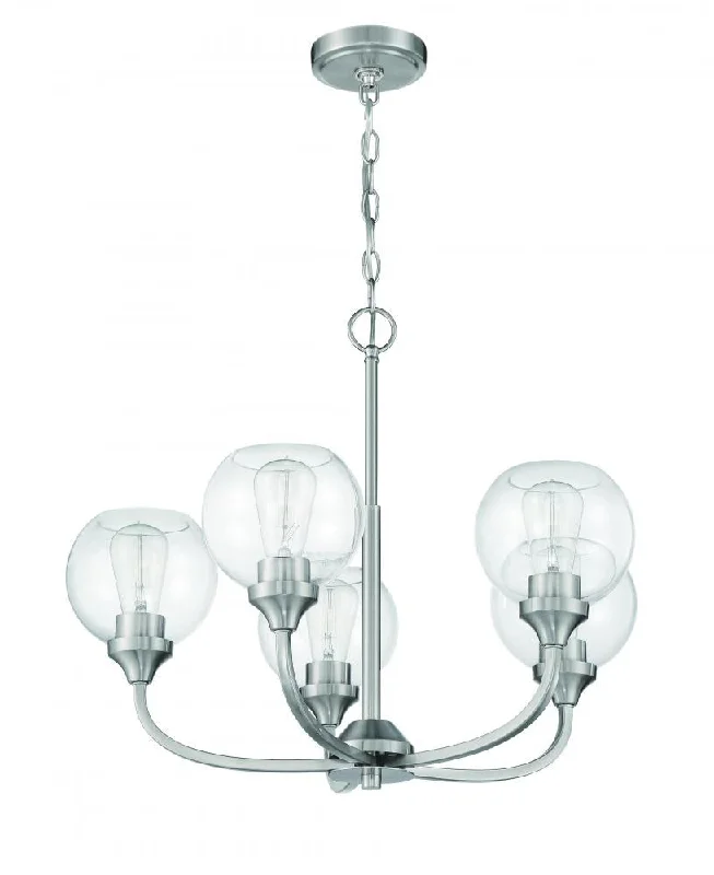 Chandeliers with Dimmable Lights for Ambiance ControlChandeliers with Dimmable Lights for Ambiance ControlGlenda 5 Light Chandelier in Brushed Polished Nickel
