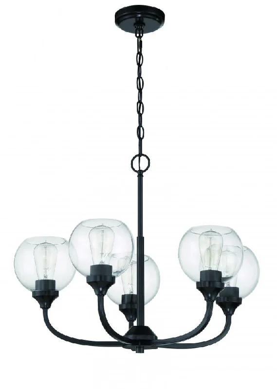 Large Chandeliers for Grand Halls and FoyersLarge Chandeliers for Grand Halls and FoyersGlenda 5 Light Chandelier in Flat Black