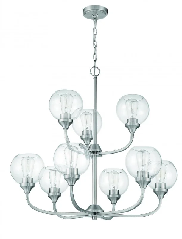 Mid - Century Modern Chandeliers for Vintage AppealMid - Century Modern Chandeliers for Vintage AppealGlenda 9 Light Chandelier in Brushed Polished Nickel
