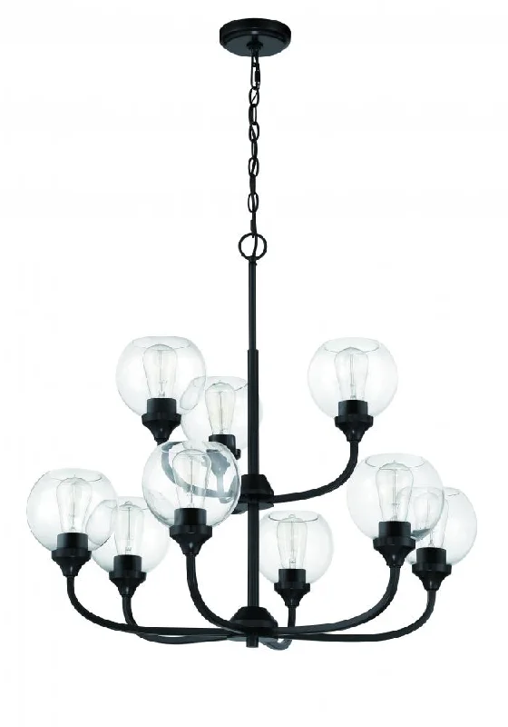 Bohemian - Style Beaded Chandeliers for Eclectic DecorBohemian - Style Beaded Chandeliers for Eclectic DecorGlenda 9 Light Chandelier in Flat Black